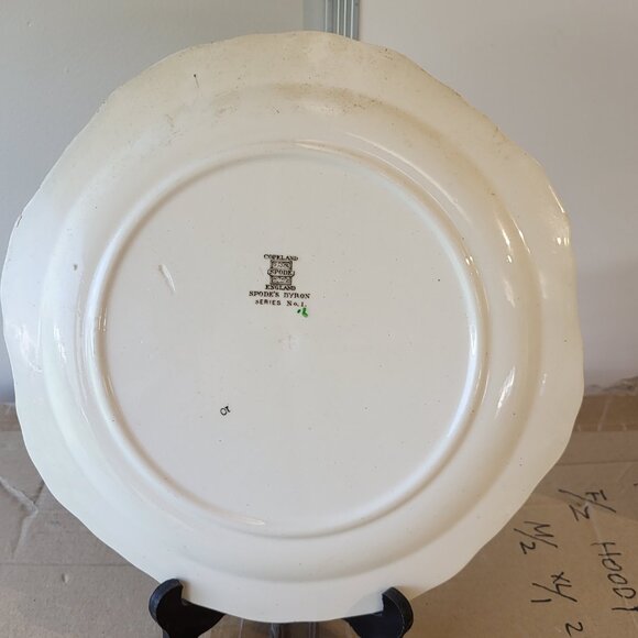 SPODE COPELAND SPODE'S BYRON SANDWICH PLATE IRONSTONE PLATTER BROWN +WHITE GUC - Picture 7 of 9
